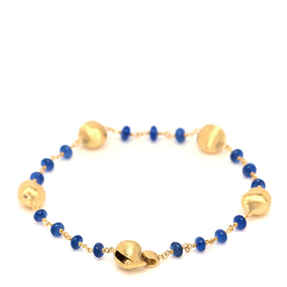 Marco Bicego 18K Yellow Gold Blue Sapphire Africa Bracelet 1 of 5