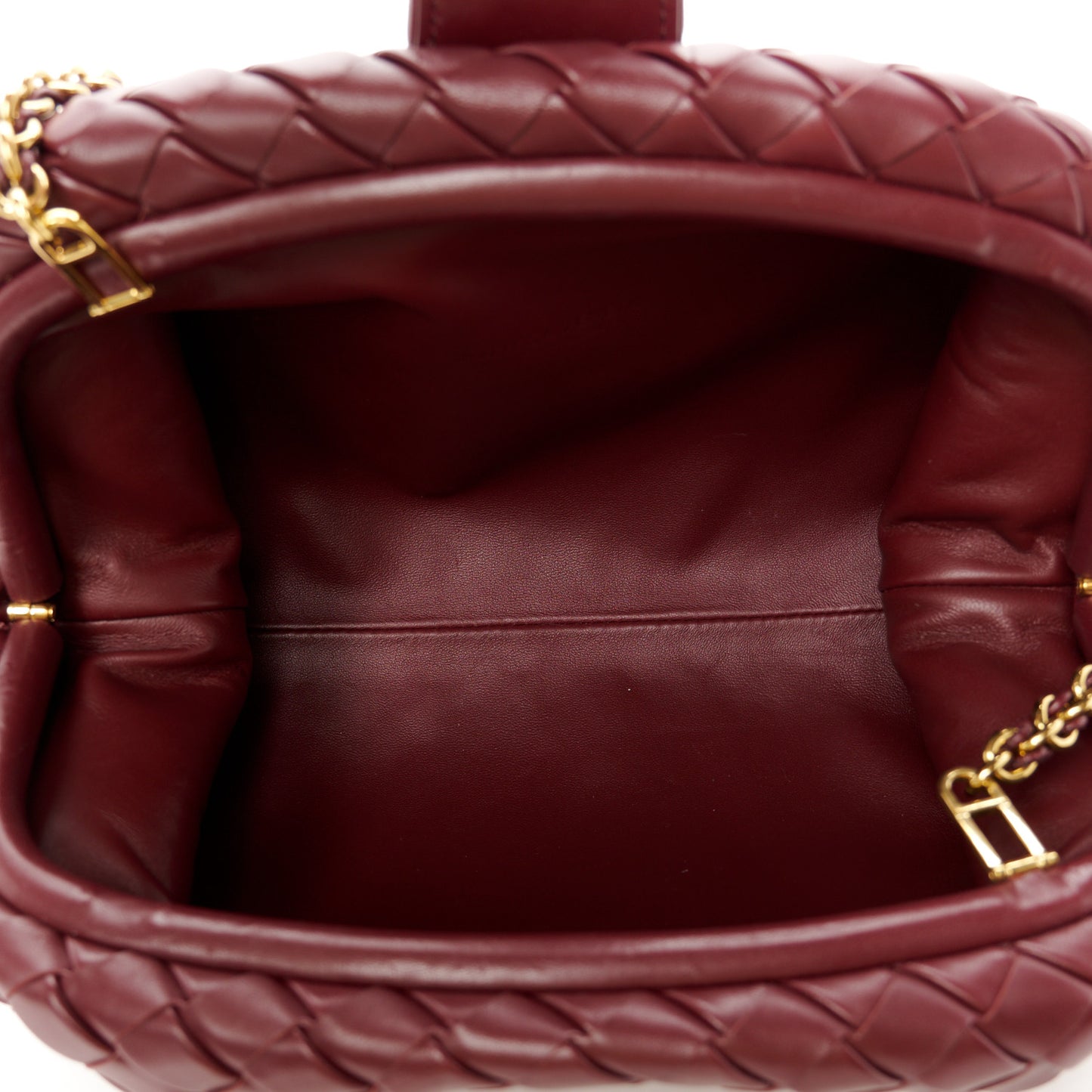Nappa Intrecciato Teen The Lauren 1980 Clutch With Chain Barolo