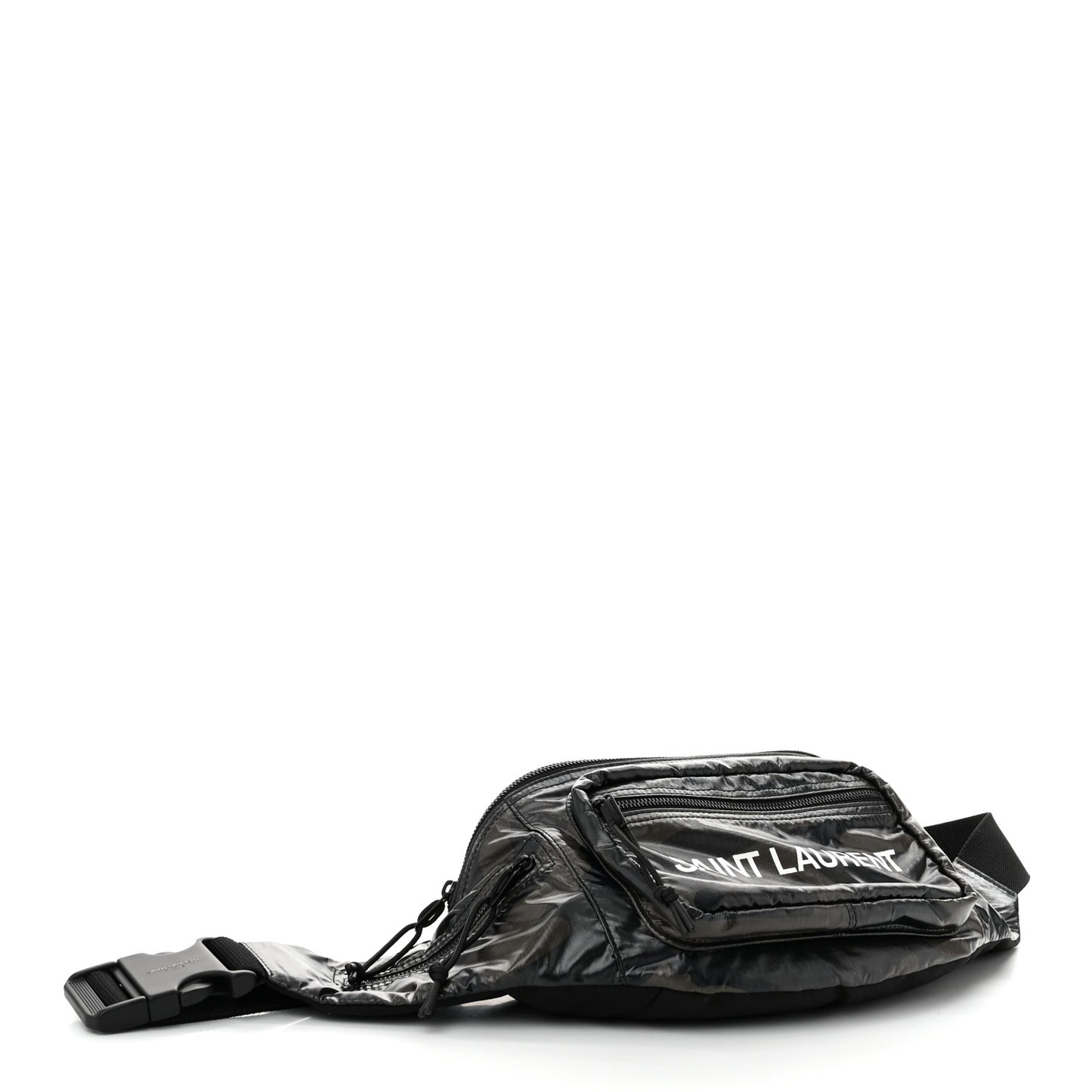 Nylon Camouflage Logo Ripstop Body Belt Bag Kaki