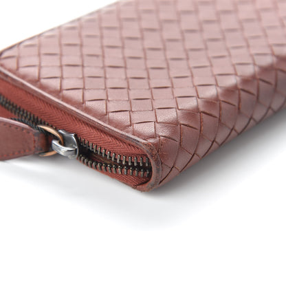 Bottega Veneta Nappa Intrecciato Zip Around Wallet Canyon 7 of 10