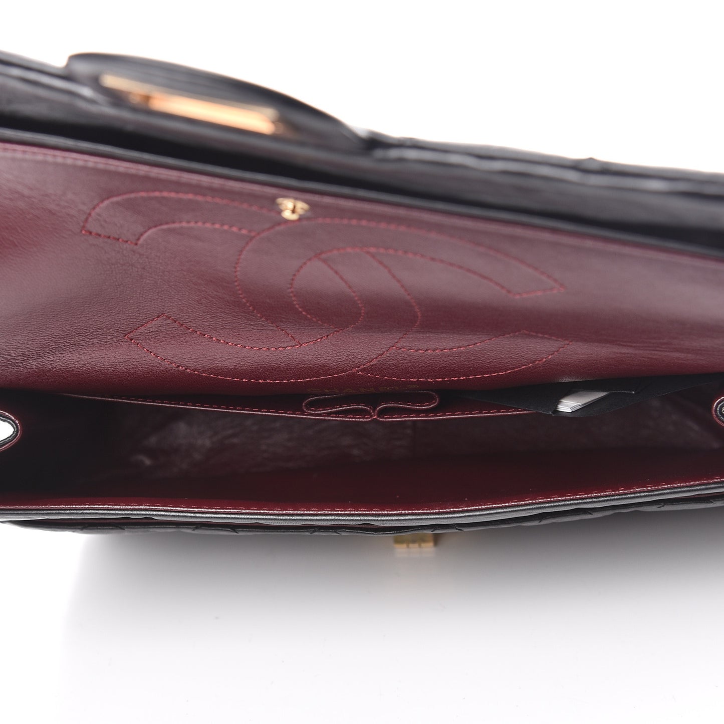 Aged Calfskin Quilted 2.55 Reissue 227 Flap Black