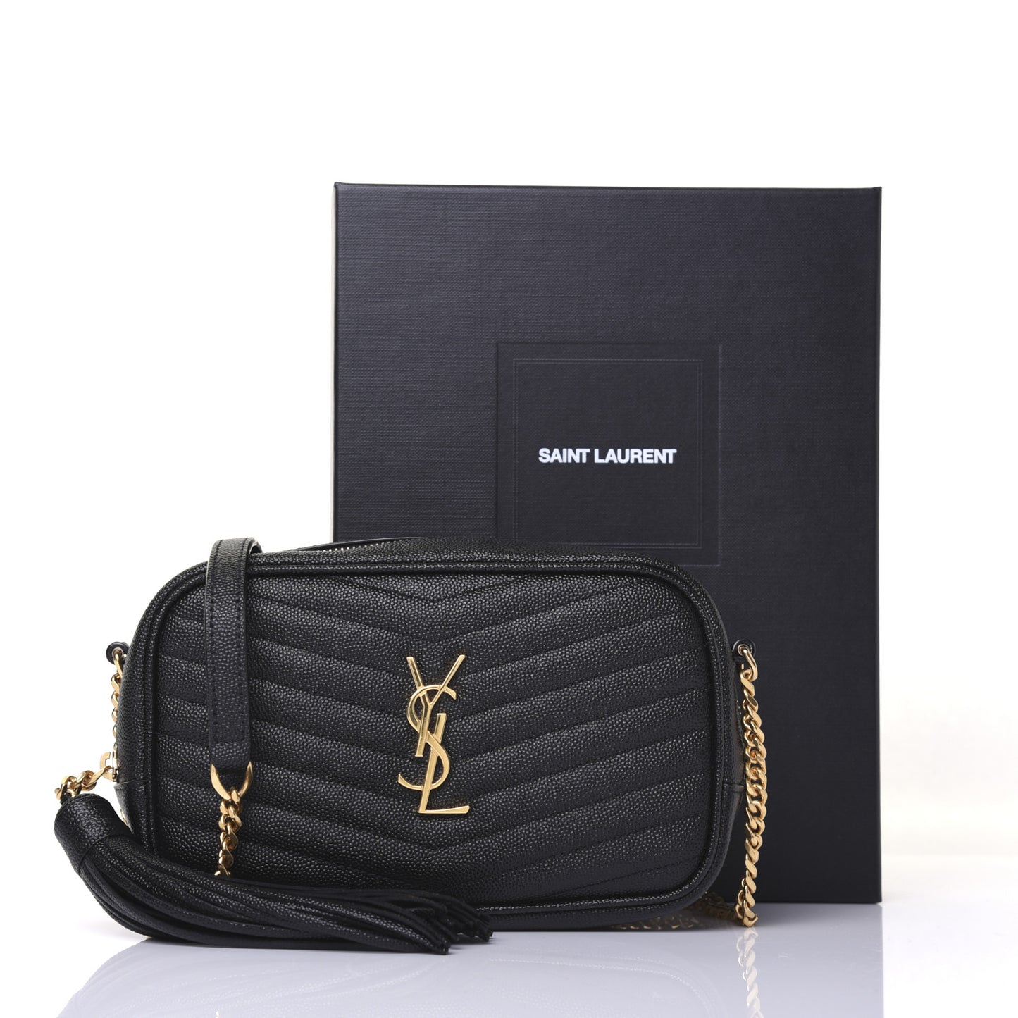 Grain De Poudre Matelasse Monogram Mini Lou Camera Bag Black