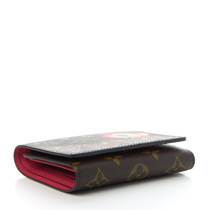 Louis Vuitton Monogram 2020 Christmas Animation Roller Coaster Victorine Wallet Pivoine 4 of 11