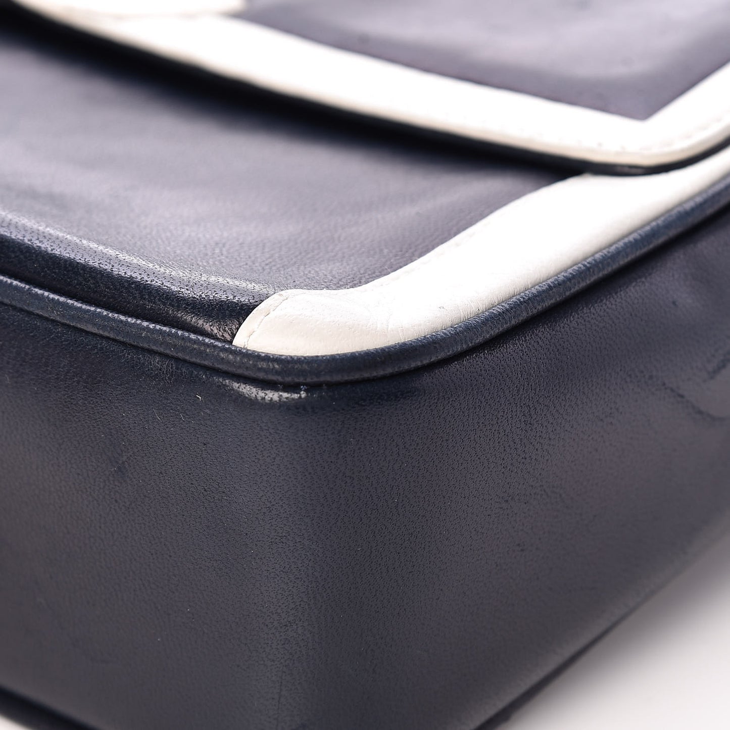 Lambskin Tassel Camera Case Navy White