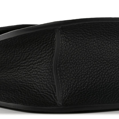Salvatore Ferragamo Hammered Calfskin Round Gancini Crossbody Bag Black 8 of 9