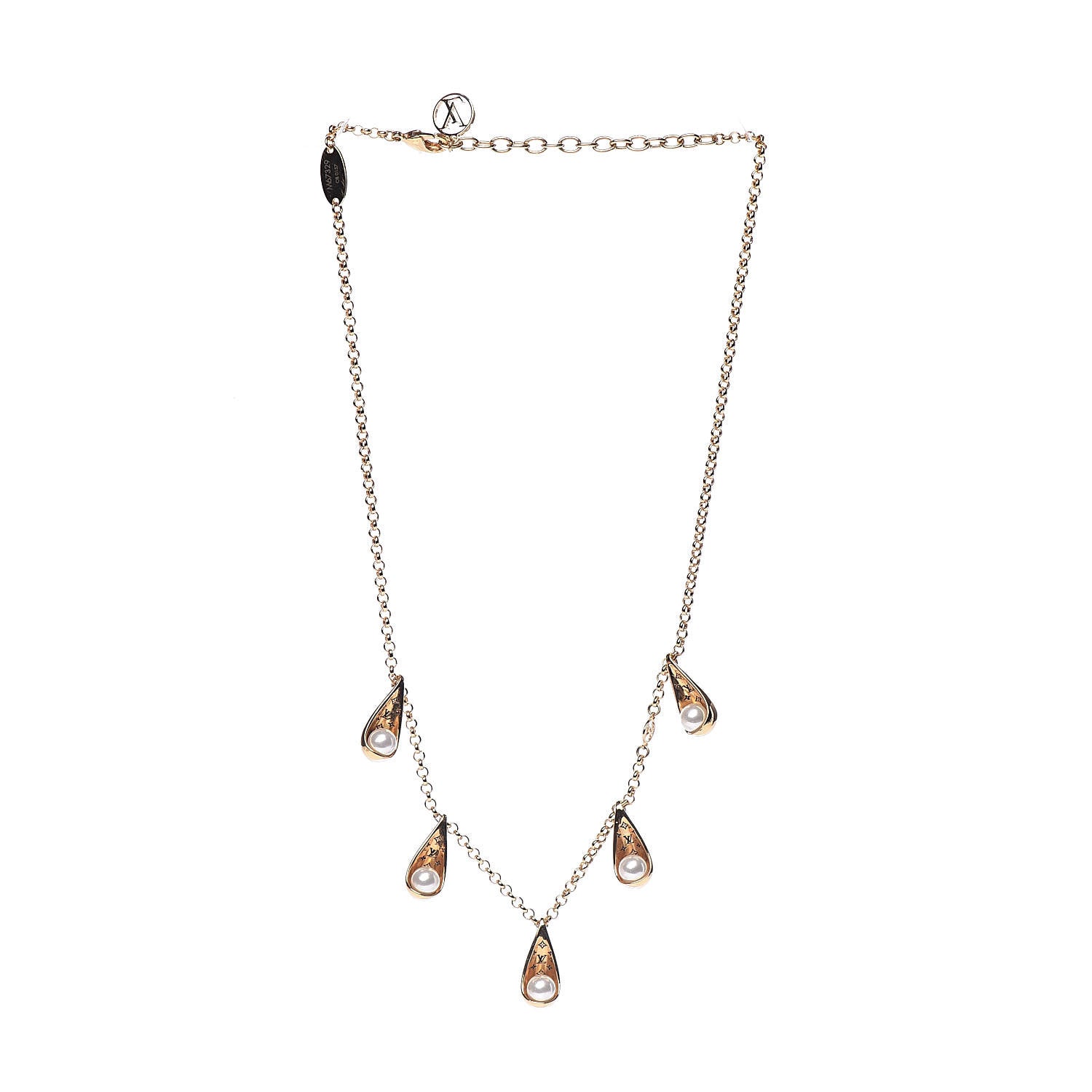 Louis Vuitton Pearlygram Supple Necklace Gold 3 of 5