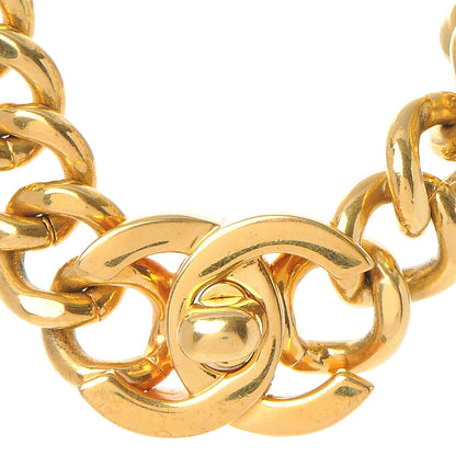 Chanel Chain Link CC Choker Necklace Gold 3 of 8