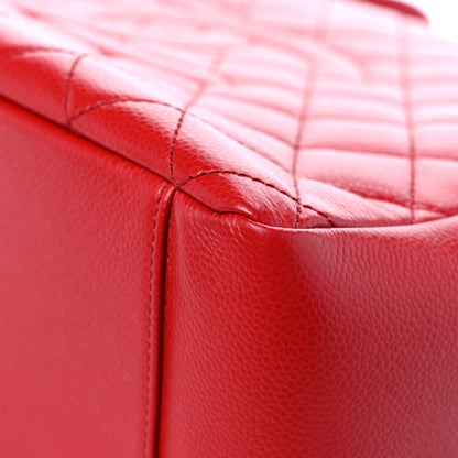 Chanel Caviar Quilted Grand Shopping Tote GST Red 9 of 12