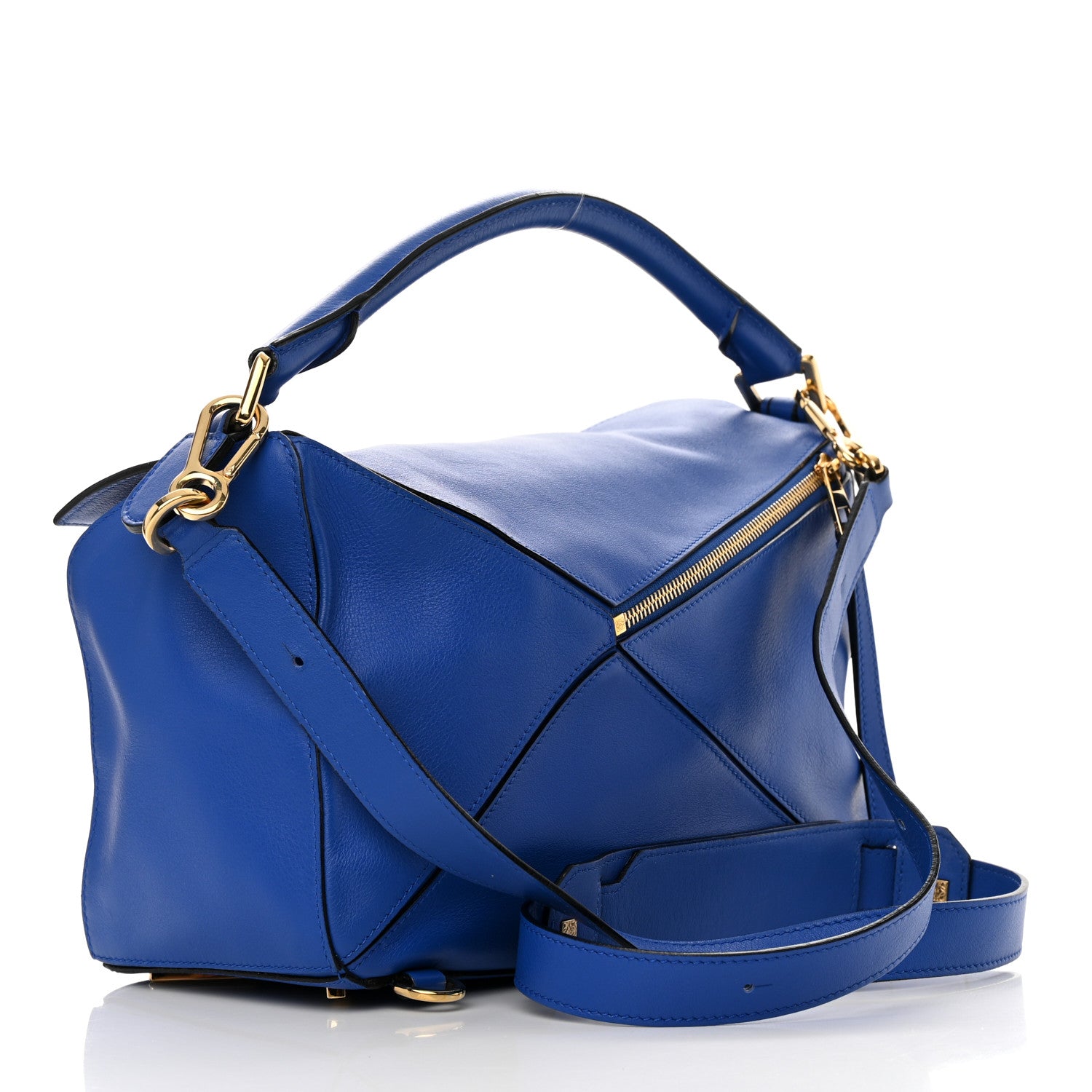 Loewe Calfskin Medium Puzzle Bag Electric Blue 3 of 17