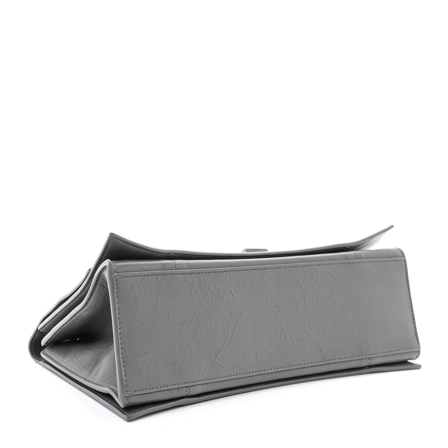 Crushed Calfskin Medium Crush Chain Bag Dark Grey