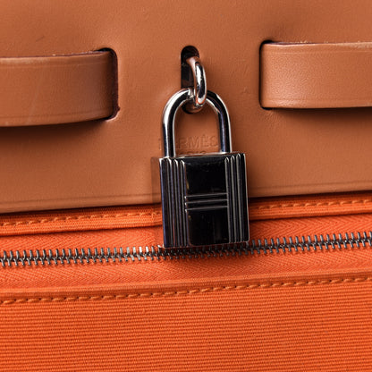 Hermes Vache Hunter Toile Herbag Zip 31 PM Capucine Fauve 10 of 12