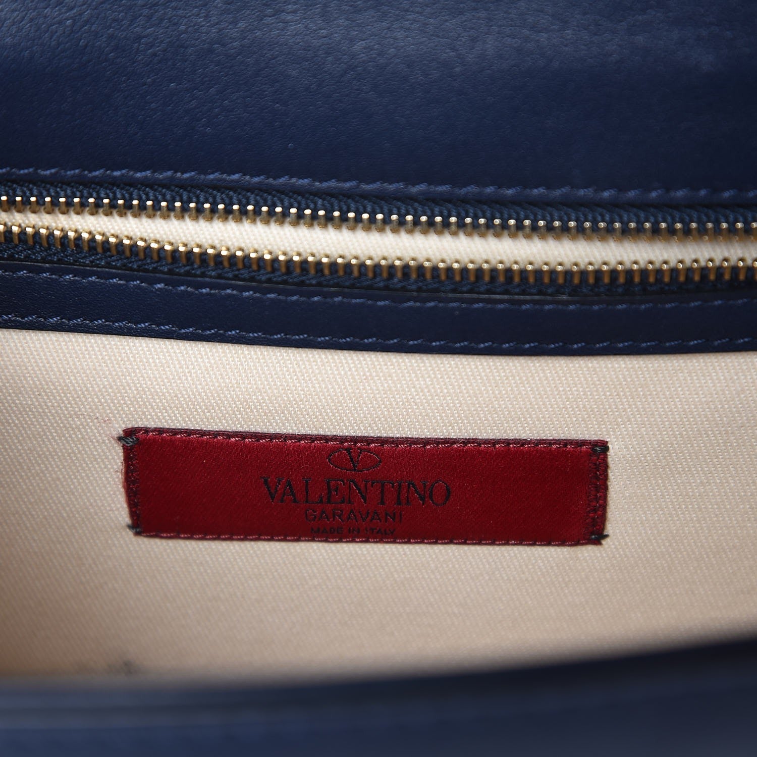 Valentino Garavani Vitello Small Glam Lock Rockstud Flap Marine 6 of 8