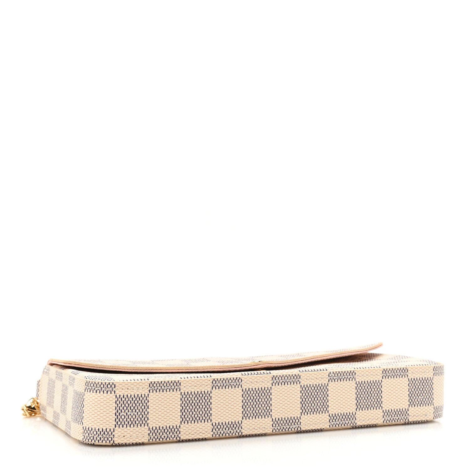 Louis Vuitton Damier Azur Pochette Felicie Chain Wallet Rose Ballerine 5 of 11