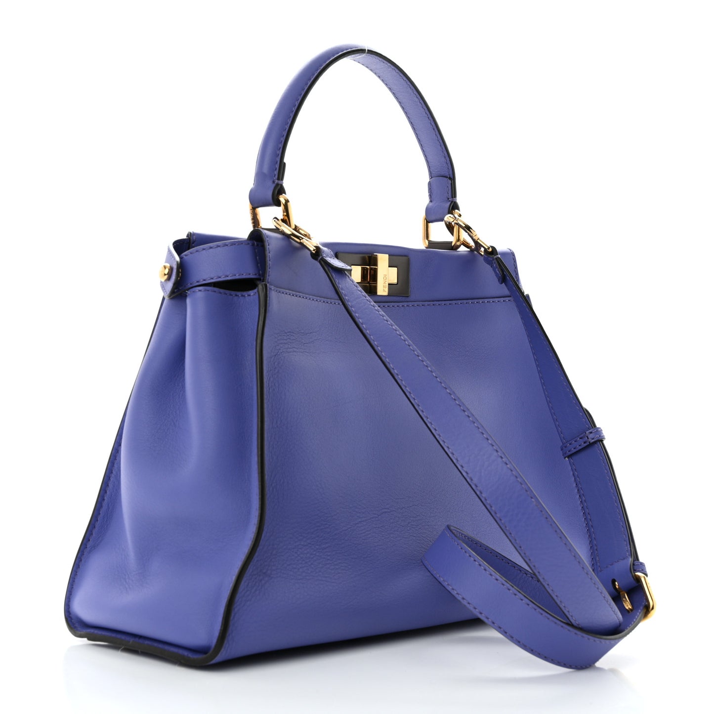 Vitello Seta Medium Peekaboo Iconic Satchel Viola Cassis