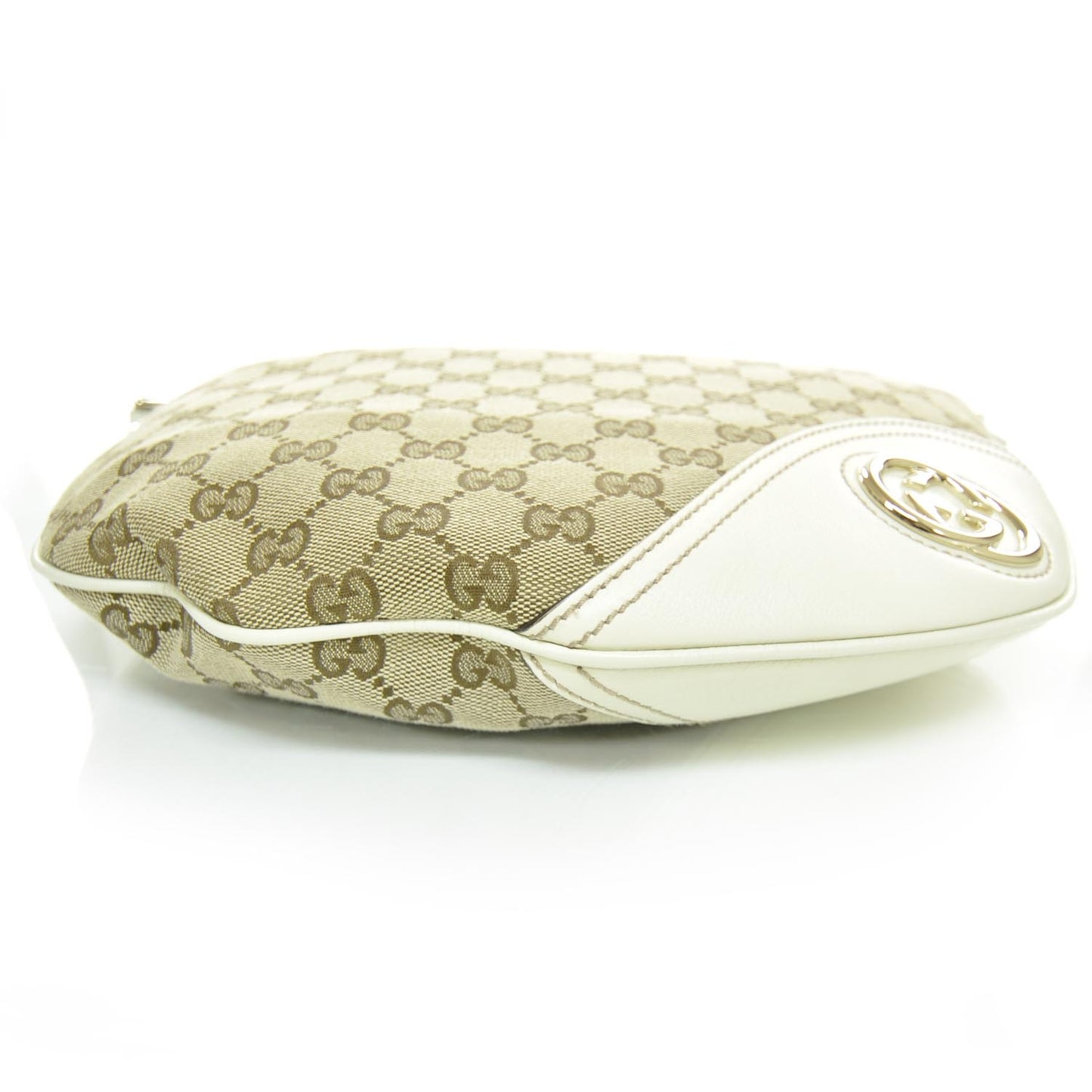 Monogram Medium New Britt Half Moon Hobo White