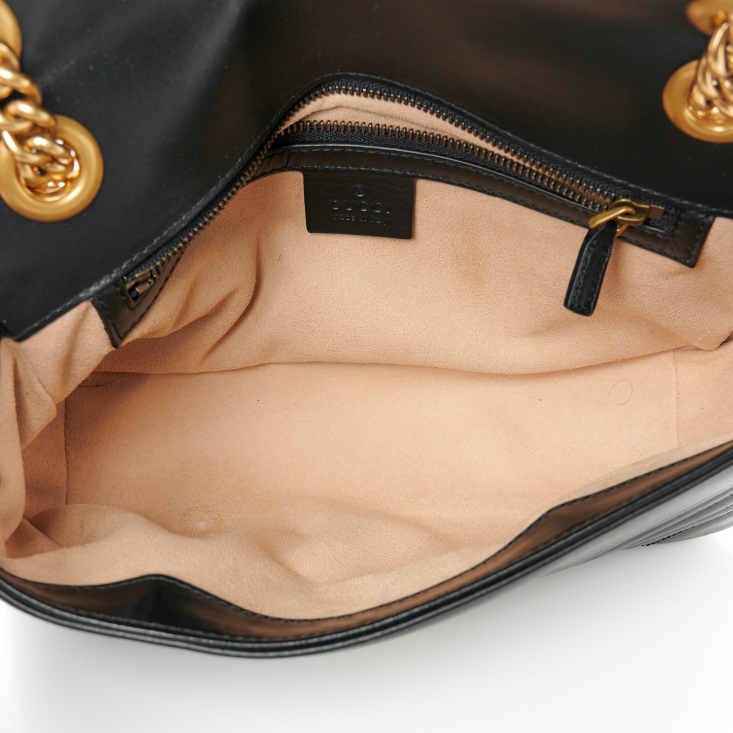 Calfskin Matelasse Small GG Marmont Shoulder Bag Black