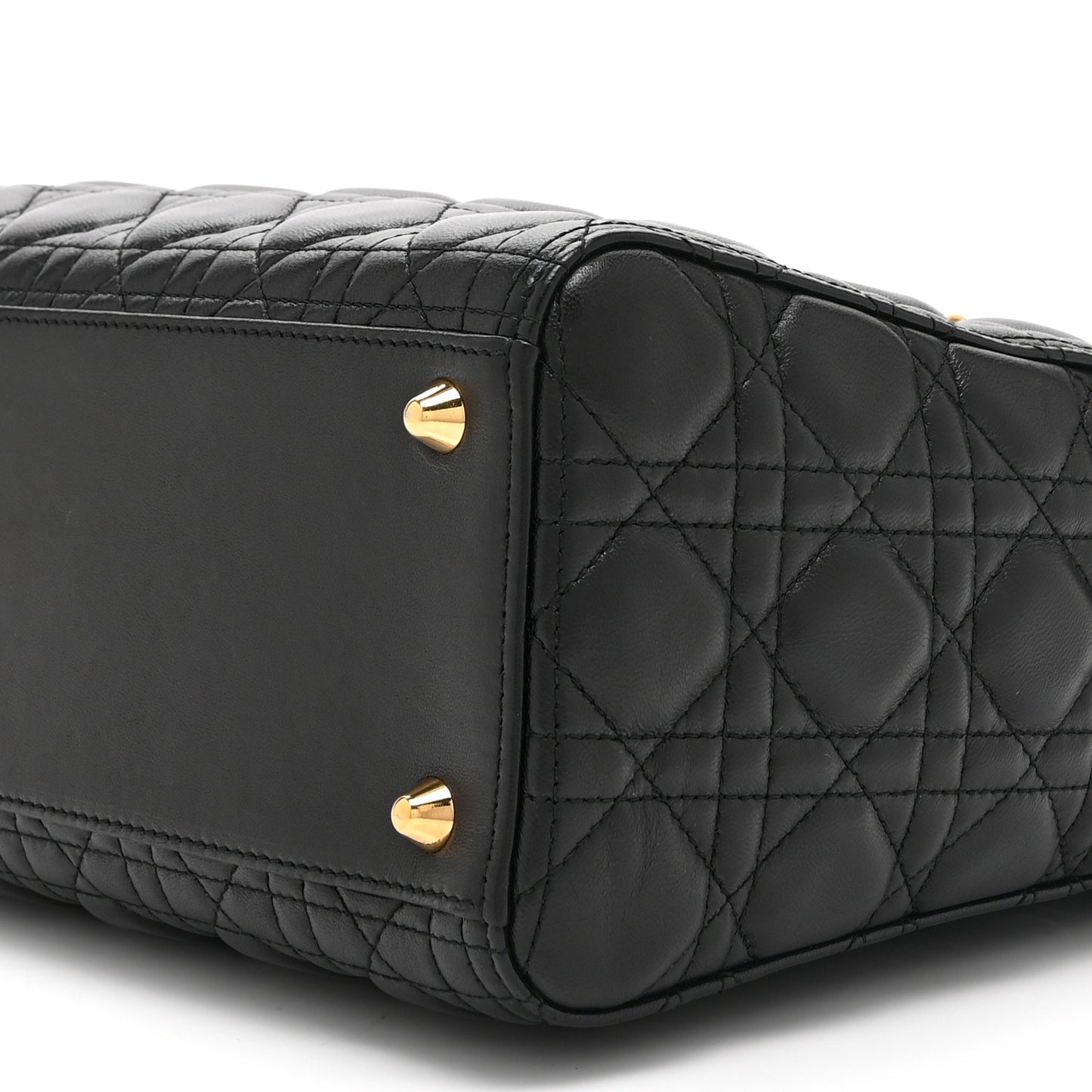 Lambskin Cannage Large Lady Dior Black