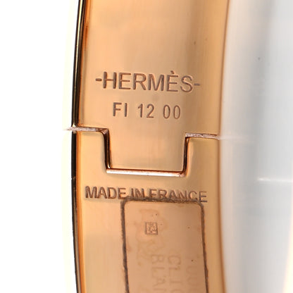 Hermes Enamel Narrow Clic Clac H Bracelet PM White 4 of 5