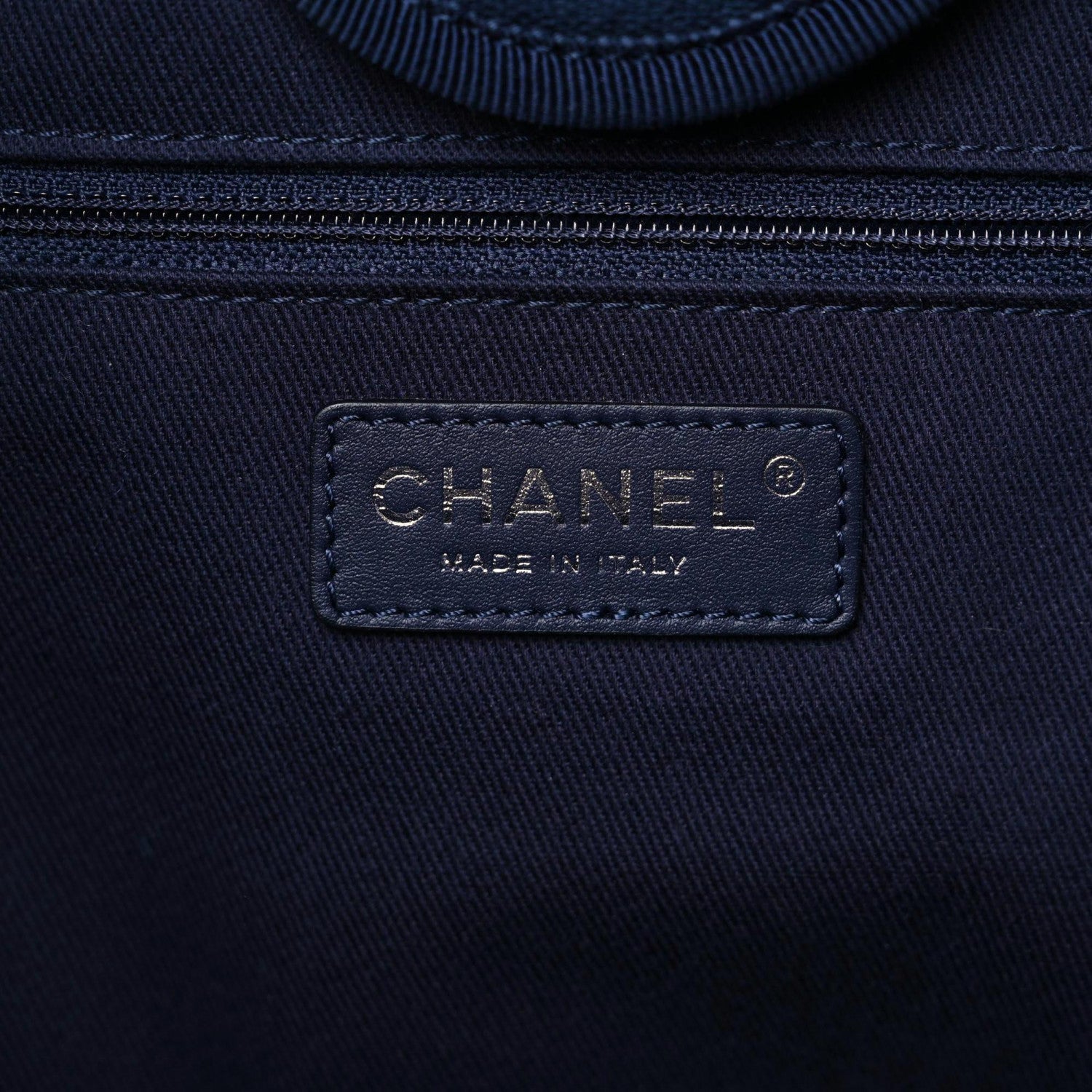 Chanel Mixed Fibers Calfskin Medium Deauville Tote Dark Blue 7 of 14
