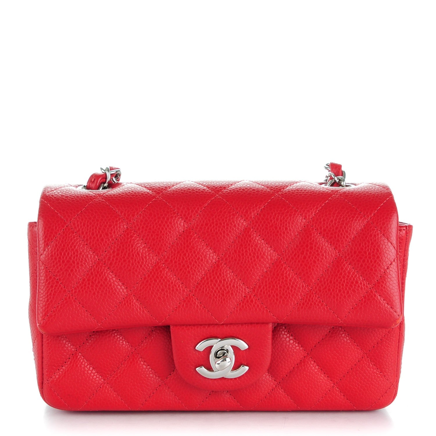 Chanel Caviar Quilted Mini Rectangular Flap Red 1 of 8