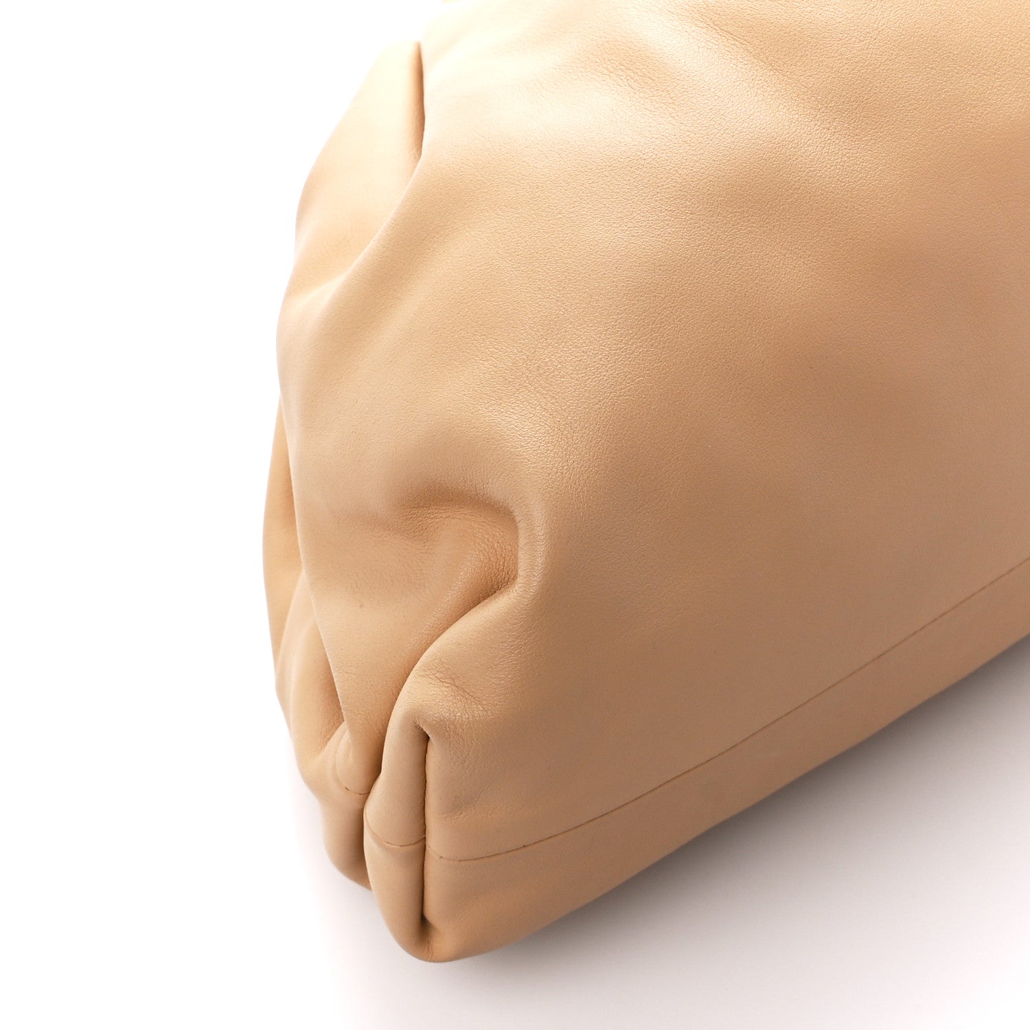 Bottega Veneta Smooth Butter Calf The Pouch Oversized Clutch Almond 10 of 12