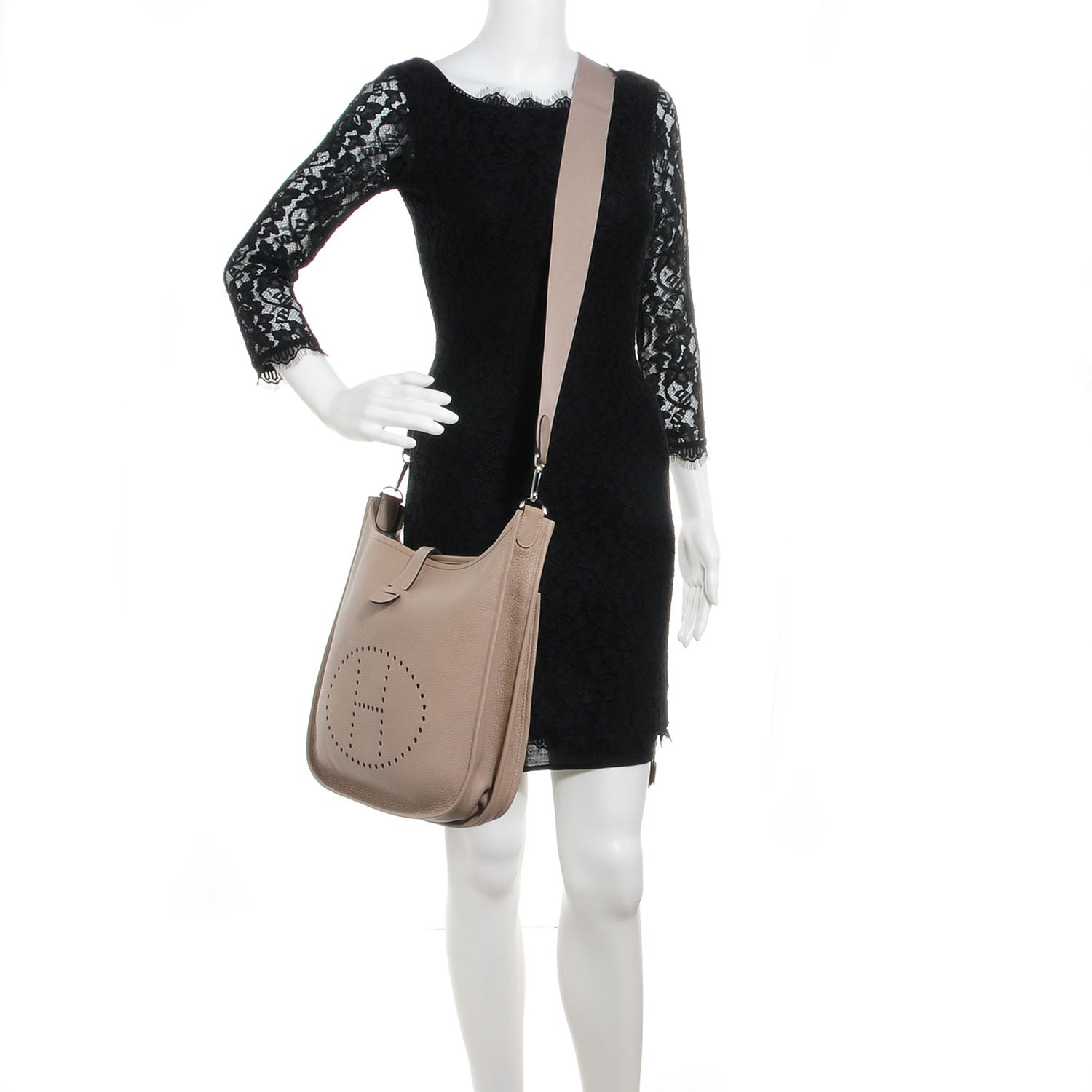 Hermes Taurillon Clemence Evelyne III GM Gris Tourterelle 2 of 8