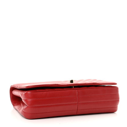 Chanel Calfskin Chevron Quilted Small Statement Flap Red 4 of 10