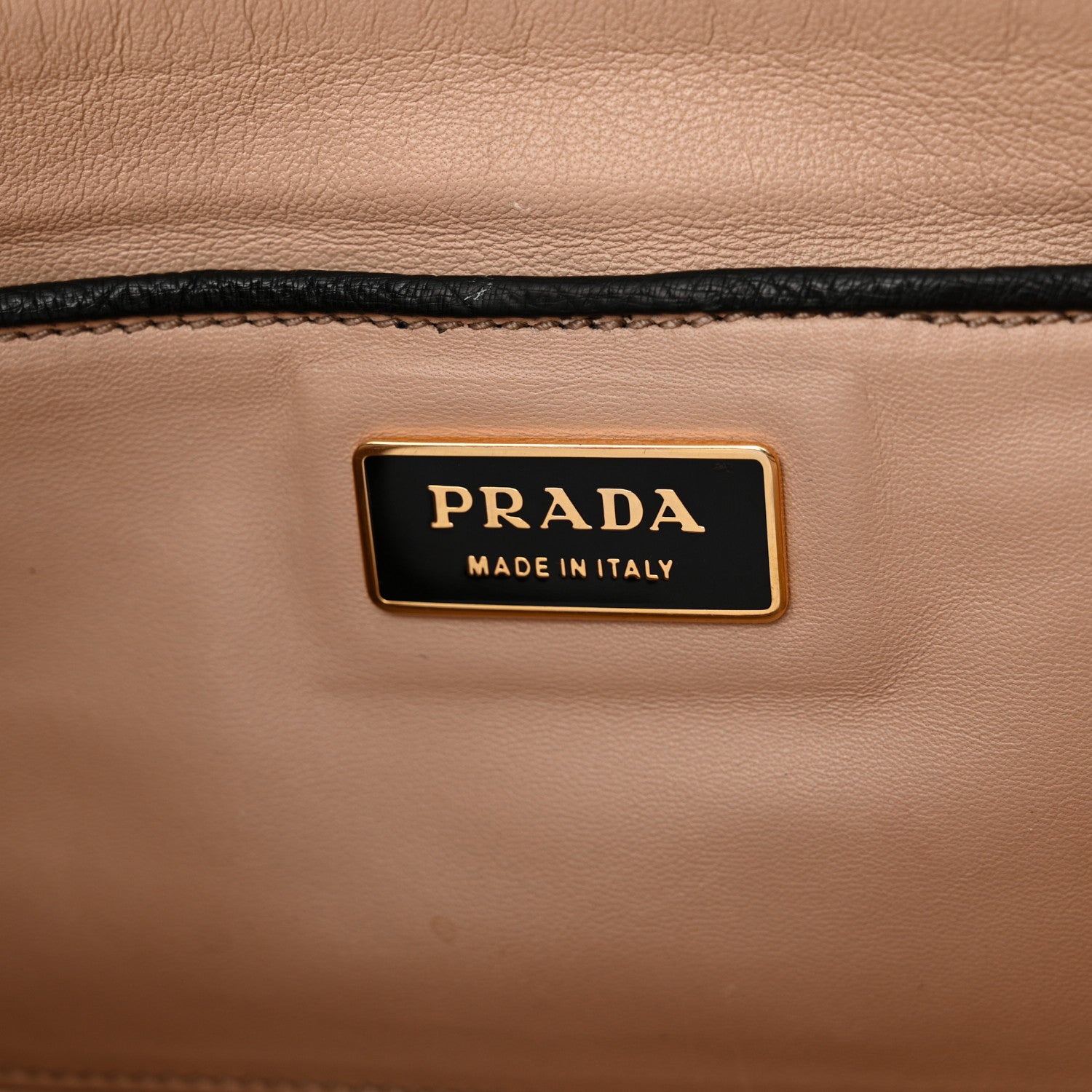 Prada Ostrich Tote Black 7 of 20