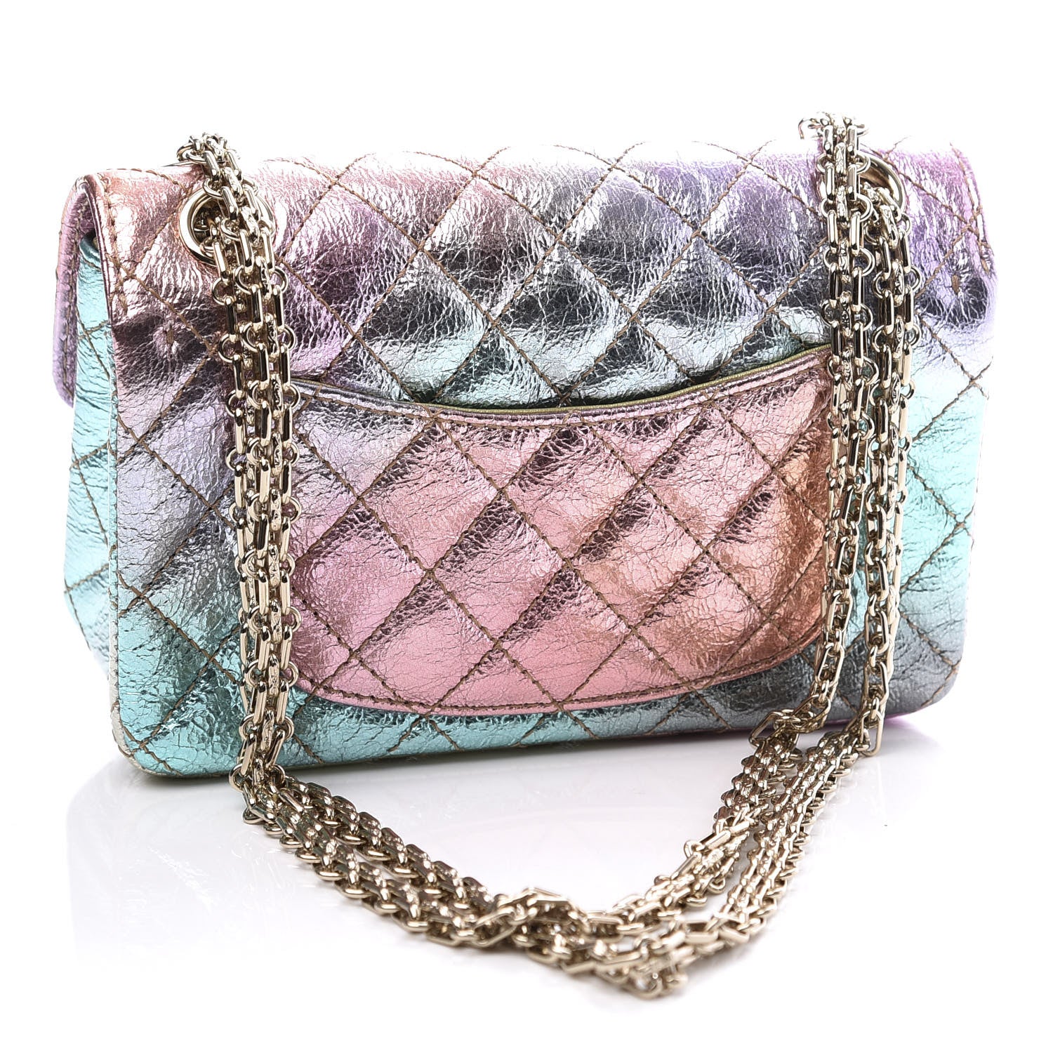 Chanel Metallic Goatskin Quilted Mini 2.55 Reissue Flap Multicolor 2 of 10