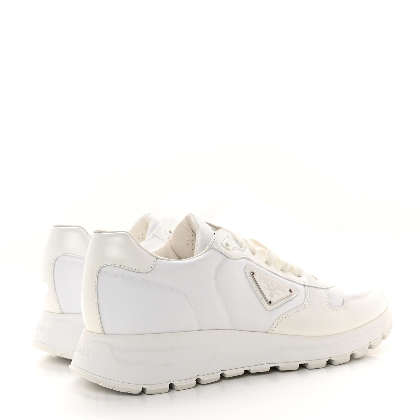 Re-Nylon Spazzolato Triangle Mens Prax 01 45mm Sneakers 8 White