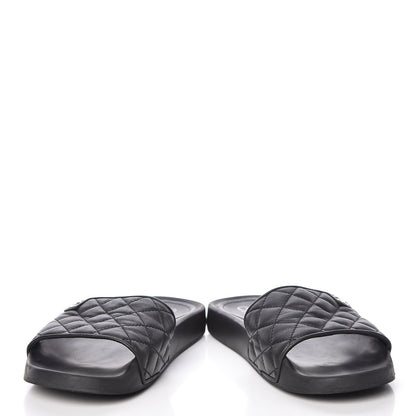 Chanel Lambskin Quilted CC Mules Sandals 42 Black 5 of 14
