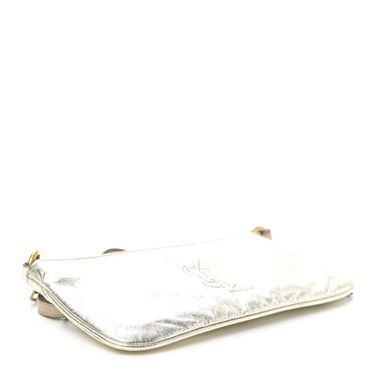 Saint Laurent Metallic Calfskin Monogram Pouch Gold 4 of 9