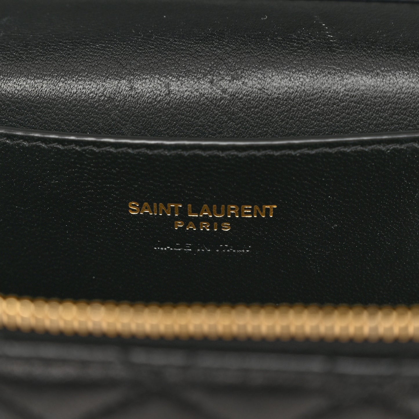 Lambskin Quilted Mini Gaby Vanity Case Black