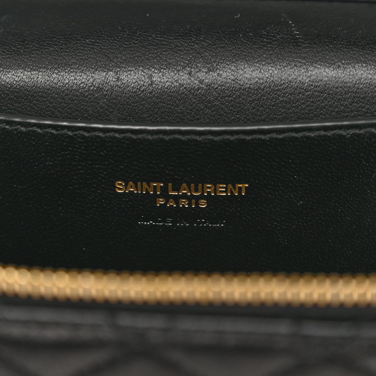 Saint Laurent Lambskin Quilted Mini Gaby Vanity Case Black 6 of 9