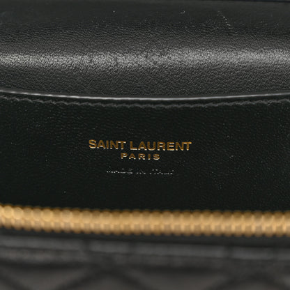 Saint Laurent Lambskin Quilted Mini Gaby Vanity Case Black 6 of 9