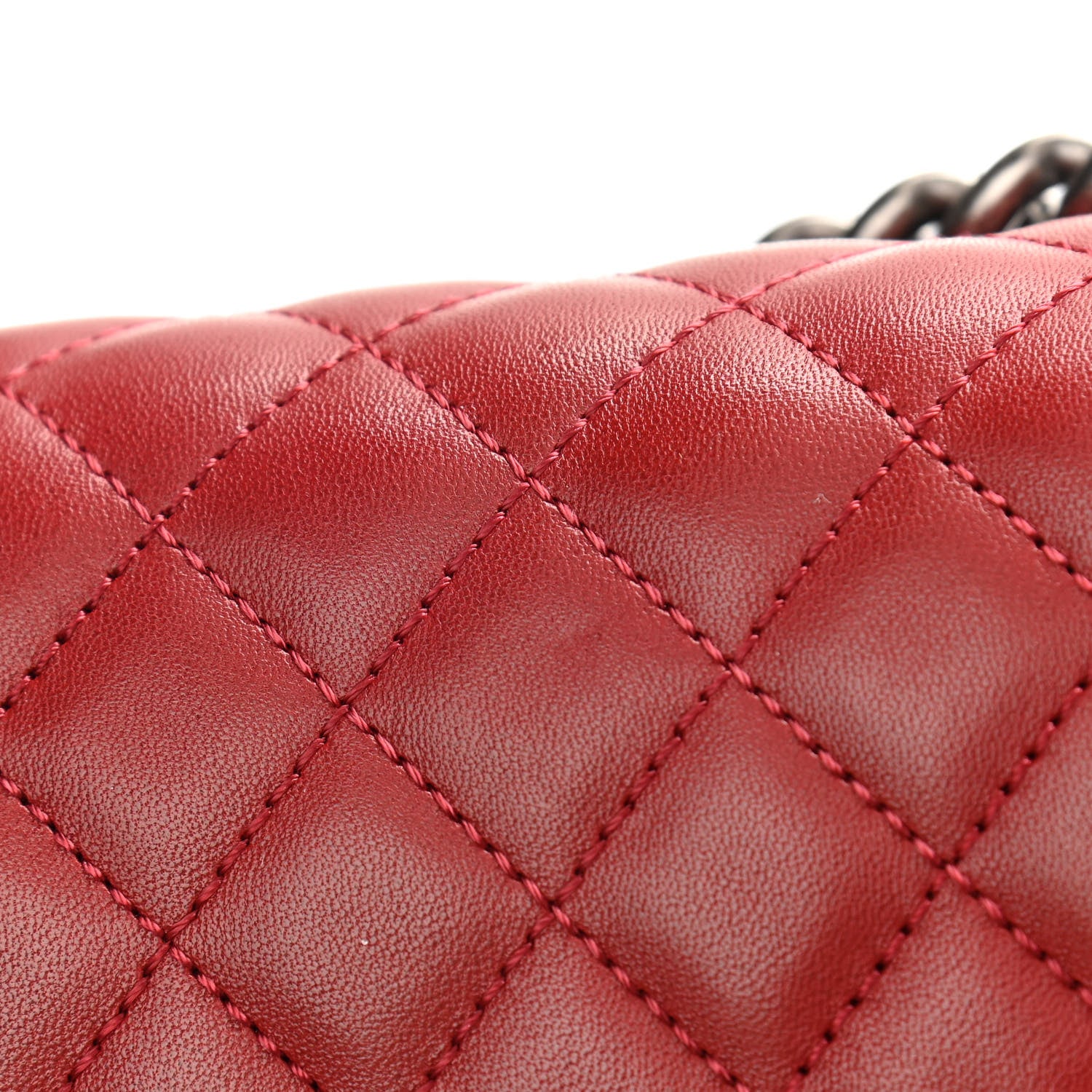 Chanel Lambskin Quilted Medium Boy Flap Red 13 of 14