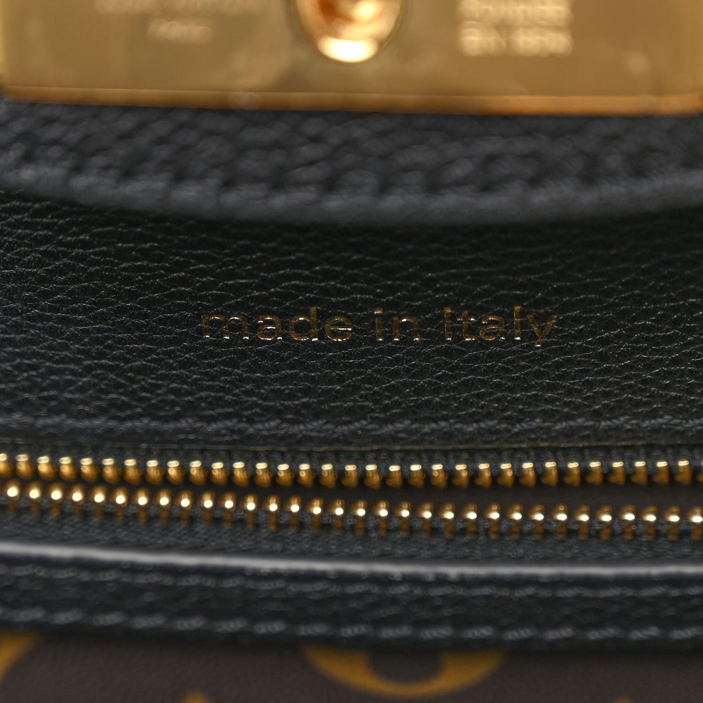Grained Calfskin Steamer MM Black Chataigne