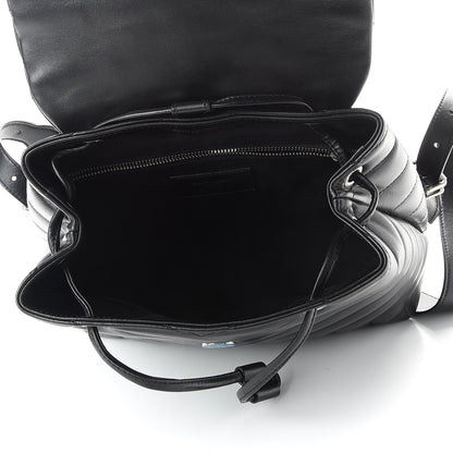 Saint Laurent Calfskin Y Quilted Monogram Small Loulou Backpack Black 4 of 8