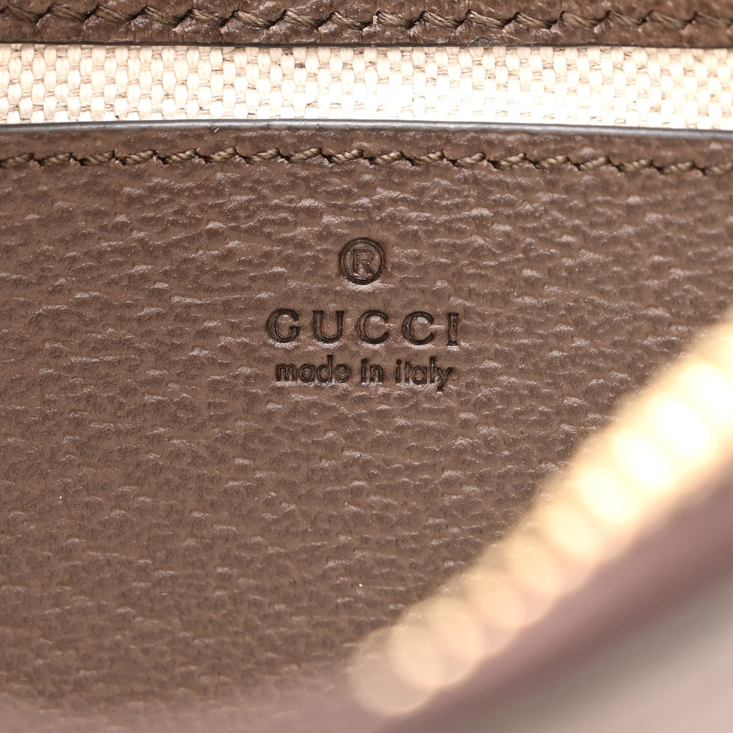 Gucci GG Supreme Monogram Textured Dollar Calfskin Mini Ophidia Chain Bag Beige Ebony 6 of 11