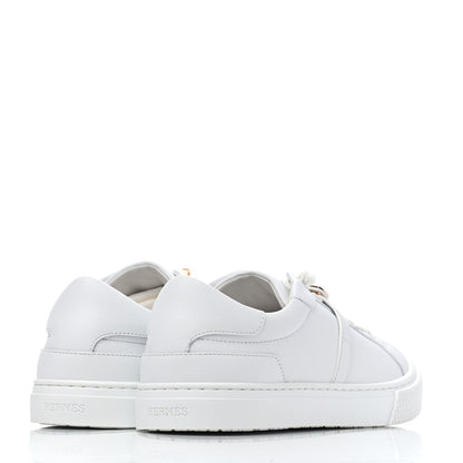 Hermes Calfskin Day Sneakers 38 White 3 of 4