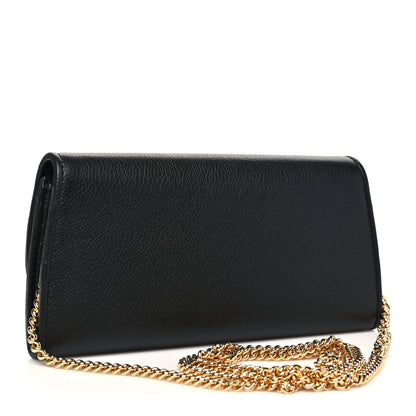 Gucci Roxy Calfskin Blondie Continental Chain Wallet Black 3 of 10