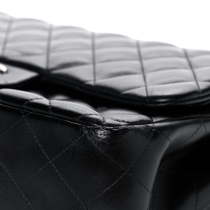 Chanel Lambskin Quilted Jumbo Double Flap Black 11 of 16
