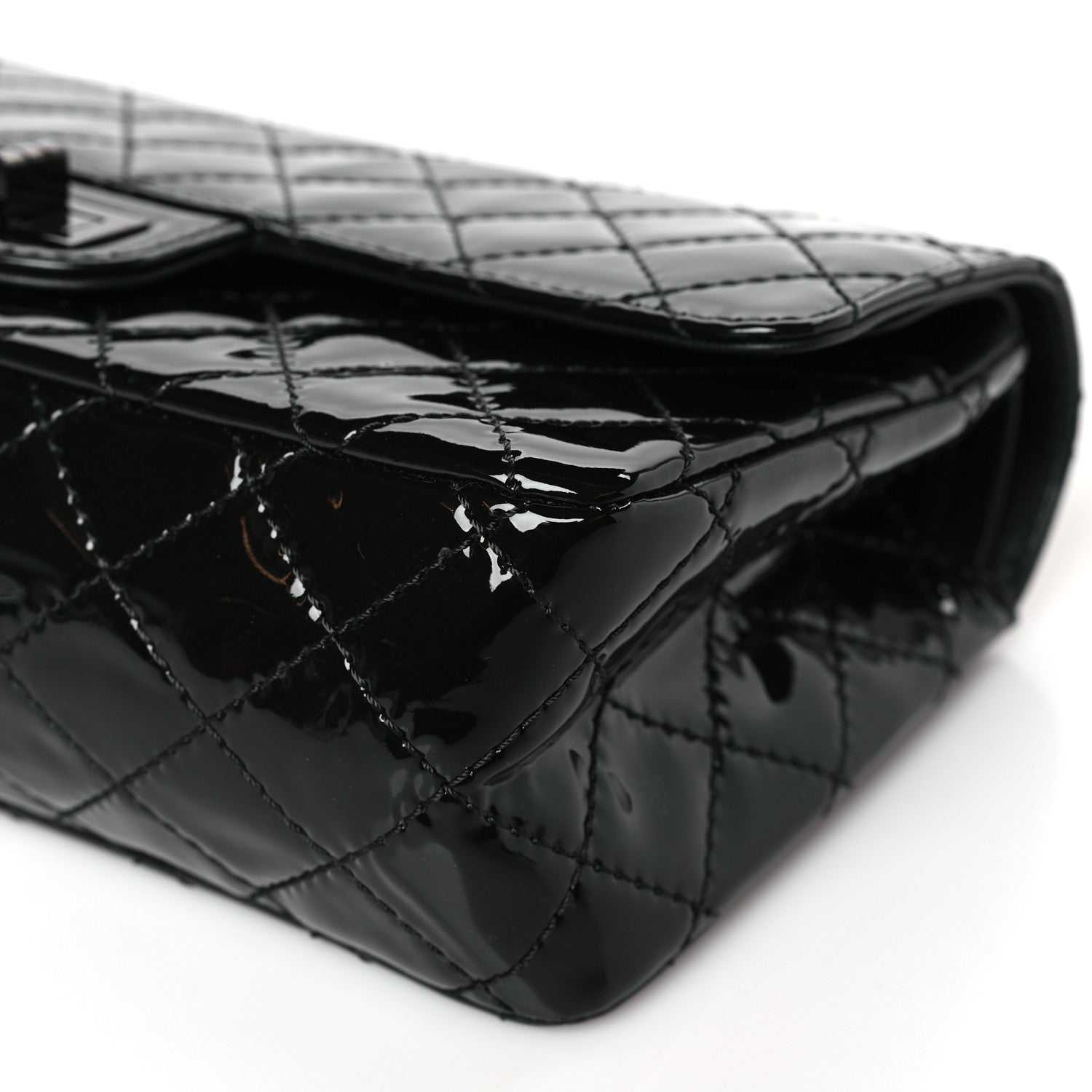 Chanel Patent Calfskin Quilted 2.55 Reissue 225 Flap So Black 4 of 9