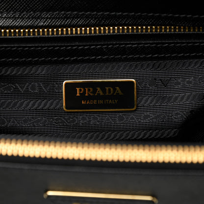 Prada Saffiano Lux Galleria Front Pocket Tote Black 6 of 8