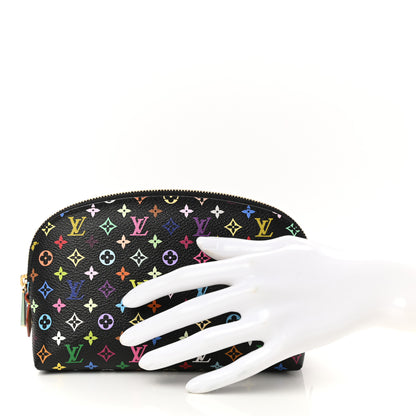 Louis Vuitton Monogram Multicolor Cosmetic Pouch Black Grenade 2 of 7
