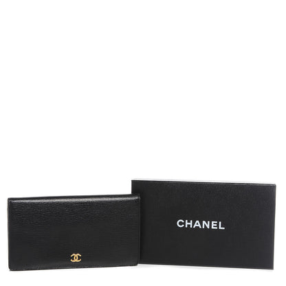 Chanel Goatskin CC Yen Wallet Black 9 of 9