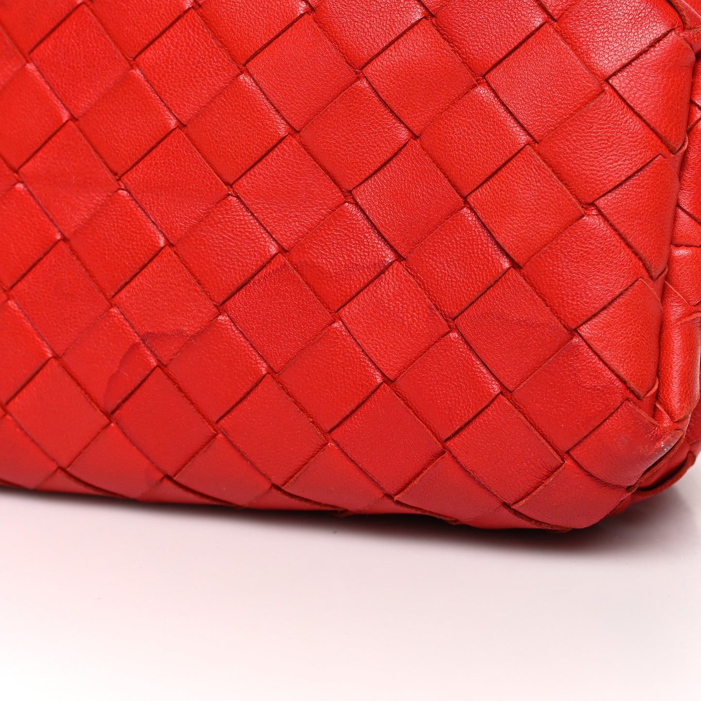 Nappa Maxi Intrecciato The Pouch Oversized Clutch Bright Red