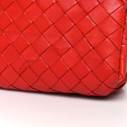 Bottega Veneta Nappa Maxi Intrecciato The Pouch Oversized Clutch Bright Red 12 of 13