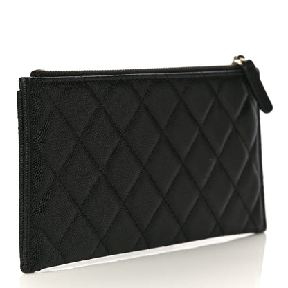 Chanel Caviar Quilted Classic Zip Pouch Black 3 of 9