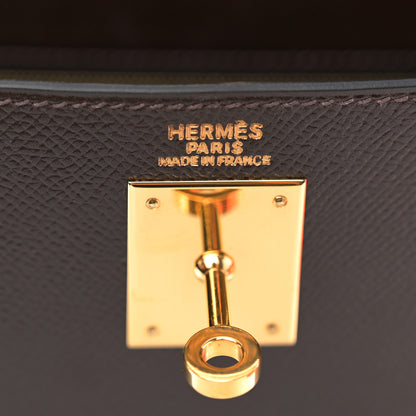 Hermes Epsom Kelly Sellier 32 Chocolate 6 of 23